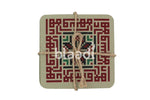 4 Pc Coasters Set With Leather At The Bottom (Beige)