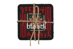 4 Pc Coasters Set With Leather At The Bottom (Black)